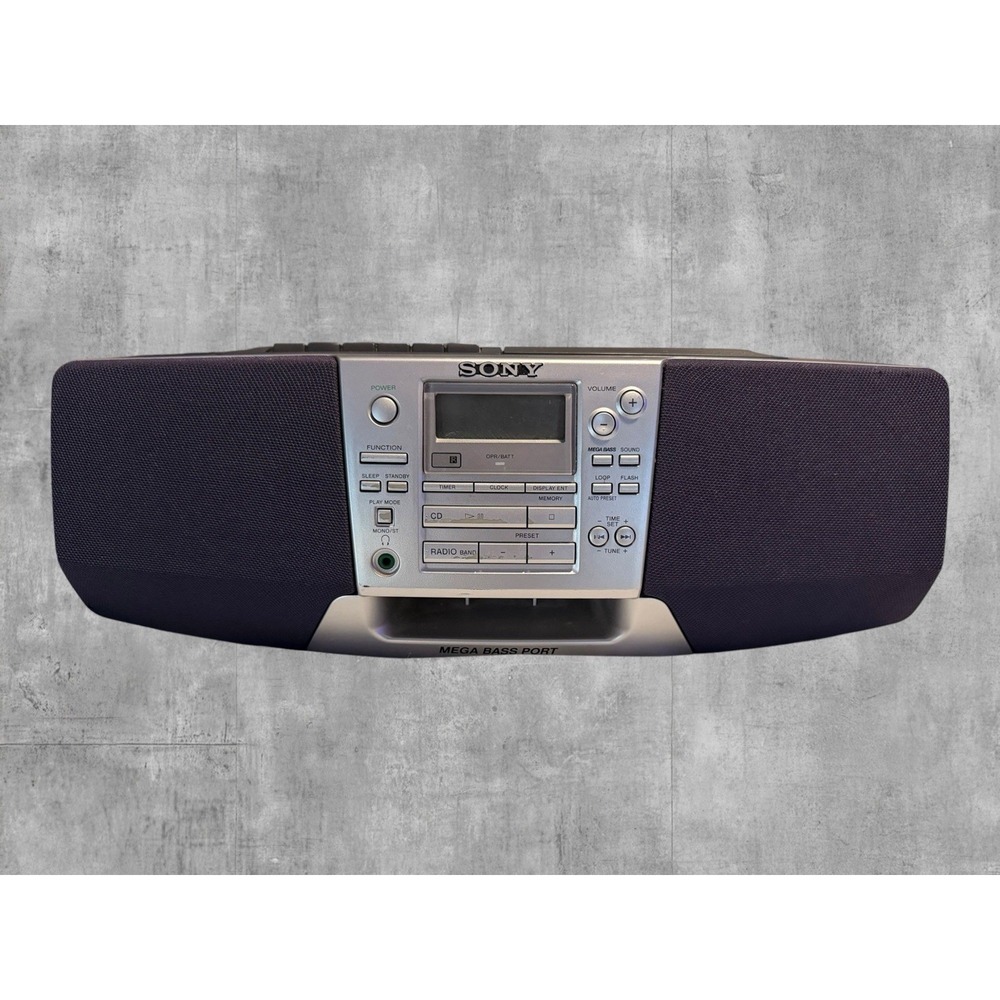 Sony CFD-S38 CD Radio Cassette Boombox Mega Bass Tested CD/Radio Works